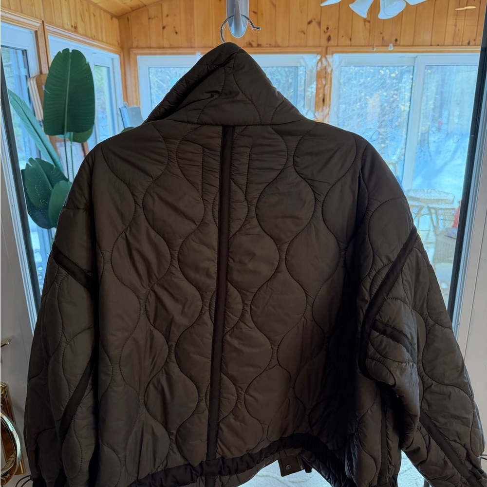 Zara Olive Quilted Jacket - Picture 3 of 3